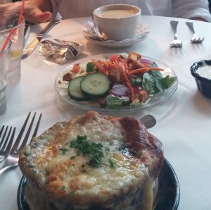 We couldn't resist trying the locals' favorite French Onion Soup